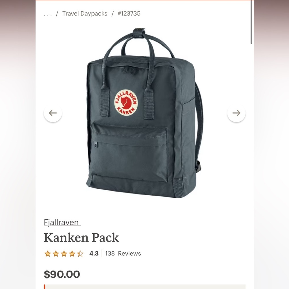 Fjallraven Kanken Pack - blue gray
